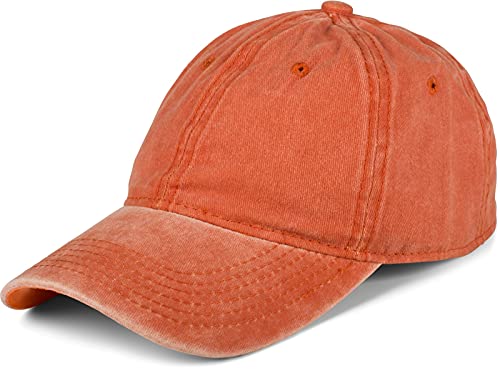 styleBREAKER 6-Panel Vintage Cap im Washed Used Look, Basecap, Baseball Cap, verstellbar, Unisex 04023054, Farbe:Orange von styleBREAKER