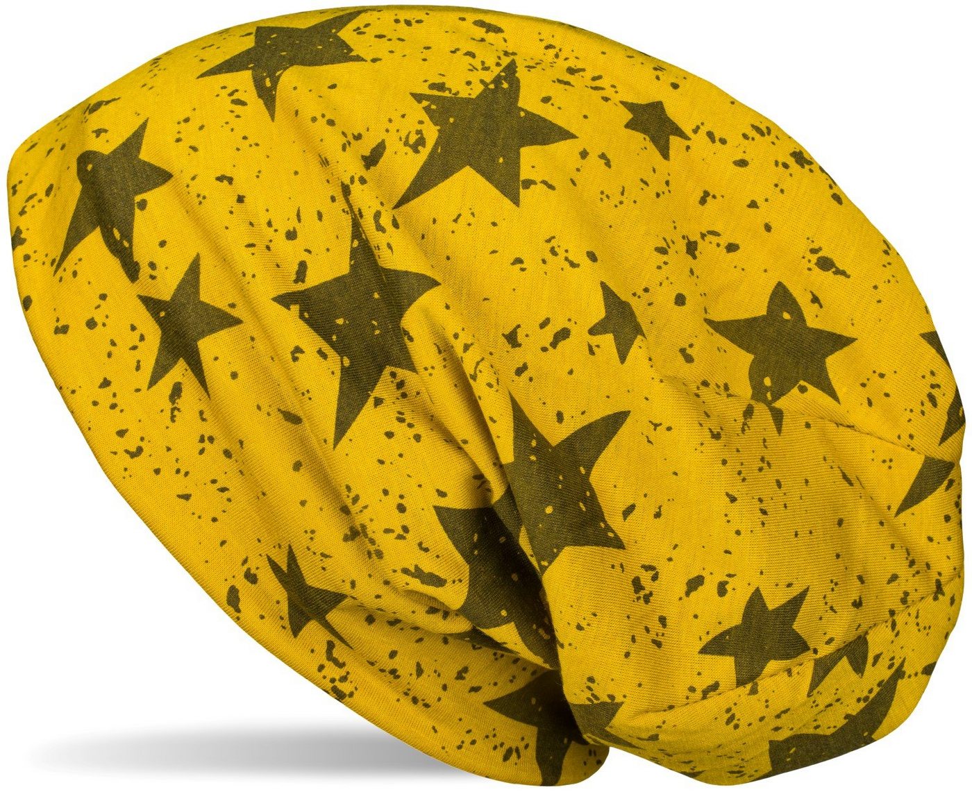 styleBREAKER Beanie (1-St) Beanie Mütze mit Sterne Splat Style Print von styleBREAKER