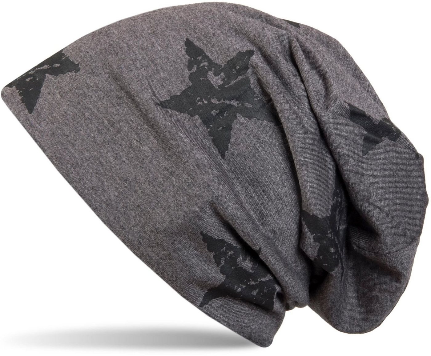 styleBREAKER Beanie (1-St) Beanie mit Sterne Print im Destroyed Look von styleBREAKER