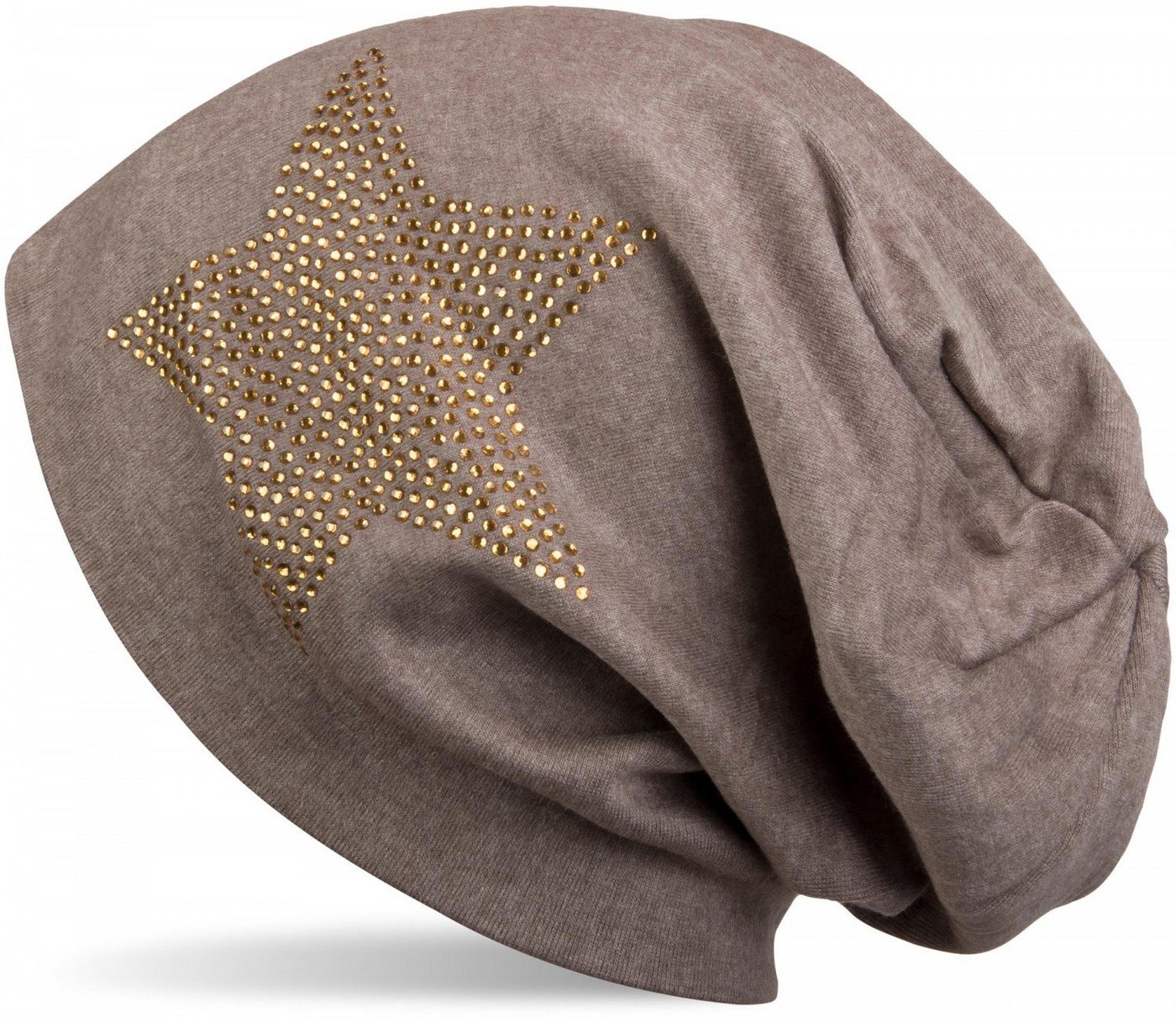 styleBREAKER Beanie (1-St) Warme Beanie Mütze mit Strass Stern von styleBREAKER