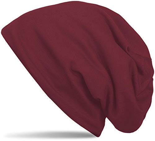 styleBREAKER Unisex Beanie Mütze Einfarbige mit Thermo-Fleece Futter, warme Winter Mütze gefüttert 04024008, Farbe:Bordeaux-Rot von styleBREAKER