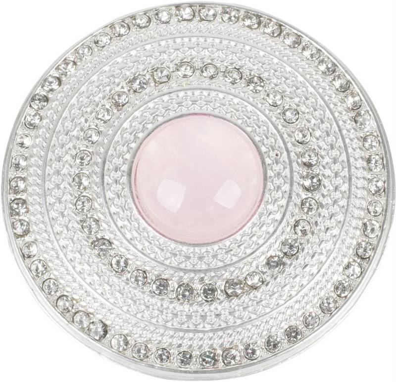 styleBREAKER Brosche Runde Magnet Brosche mit großer Perle und Strass (1-tlg) von styleBREAKER