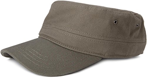 styleBREAKER Unisex Cap im Military-Stil aus robustem Baumwoll-Canvas, Klettverschluss verstellbar 04023020, Farbe:Oliv von styleBREAKER