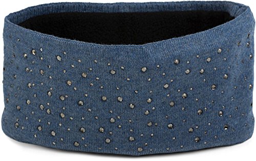 styleBREAKER Damen Stirnband mit Strasssteinen und weichem Fleece-Innenfutter, Feinstrick Haarband, warmes Headband 04026003, Farbe:Blau styleBREAKER Damen Stirnband mit Strasssteinen und weichem Fleece-Innenfutter, Feinstrick Haarband, warmes Headband 04026003, Farbe:Blau von styleBREAKER