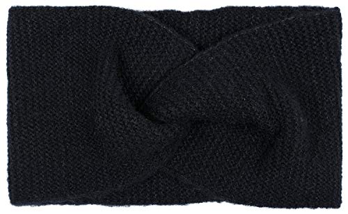 styleBREAKER Damen Feinstrick Stirnband mit Twist Knoten, warmes Winter Haarband, Headband 04026047, Farbe:Schwarz von styleBREAKER