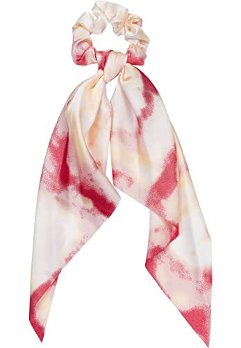 styleBREAKER Damen Haargummi Bunter Batik Farbverlauf mit Schleife, elastisch, Scrunchie, Zopfgummi, Haarband 04027043, Farbe:Rot-Gelb von styleBREAKER