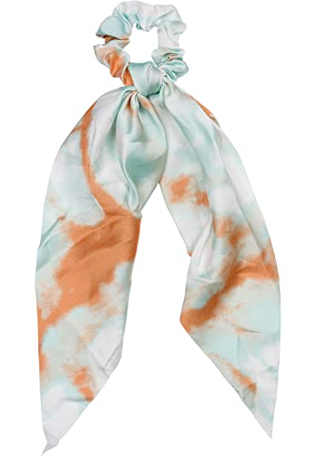 styleBREAKER Damen Haargummi Bunter Batik Farbverlauf mit Schleife, elastisch, Scrunchie, Zopfgummi, Haarband 04027043, Farbe:Türkis-Orange von styleBREAKER