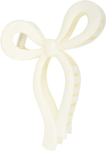 styleBREAKER Damen Haarklammer in Schleifen Form, Haarklemme, Haarspange Kunststoff Schleife, Haarschmuck 04027052, Farbe:Creme von styleBREAKER