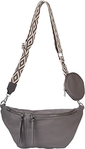 styleBREAKER Damen Halbmond Crossbody Schultertaschen Set 3-Teilig, Schultergurt mit Muster, Schlüsselanhänger, Börse 02012398, Farbe:Dunkelgrau styleBREAKER Damen Halbmond Crossbody Schultertaschen Set 3-Teilig, Schultergurt mit Muster, Schlüsselanhänger, Börse 02012398, Farbe:Dunkelgrau von styleBREAKER