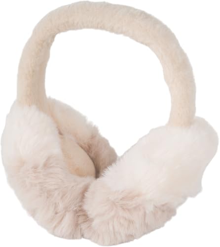 styleBREAKER Damen Ohrenwärmer in weicher Teddyfell-Optik, zweifarbig - Kuschelig warme Earmuffs für den Winter 04026069, Farbe:Beige-Creme von styleBREAKER