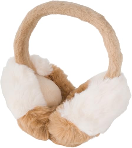 styleBREAKER Damen Ohrenwärmer in weicher Teddyfell-Optik, zweifarbig - Kuschelig warme Earmuffs für den Winter 04026069, Farbe:Camel-Creme styleBREAKER Damen Ohrenwärmer in weicher Teddyfell-Optik, zweifarbig - Kuschelig warme Earmuffs für den Winter 04026069, Farbe:Camel-Creme von styleBREAKER