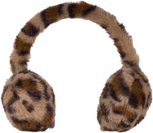 styleBREAKER Damen Ohrenwärmer mit Leoparden Muster, warme kuschlig weiche Winter Ohrenschützer, Kunstfell Earmuffs 04026065, Farbe:Braun von styleBREAKER