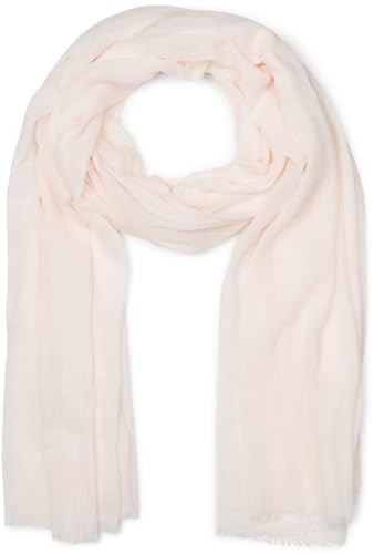 styleBREAKER Damen Schal Leicht & Transparent mit kurzen Fransen | Einfarbiges Halstuch für Frühling und Sommer | Weiches großes Schultertuch 188 x 100 cm, Farbe:Beige von styleBREAKER