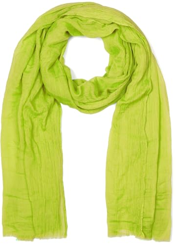 styleBREAKER Damen Schal Leicht & Transparent mit kurzen Fransen | Einfarbiges Halstuch für Frühling und Sommer | Weiches großes Schultertuch 188 x 100 cm, Farbe:Apfelgrün von styleBREAKER
