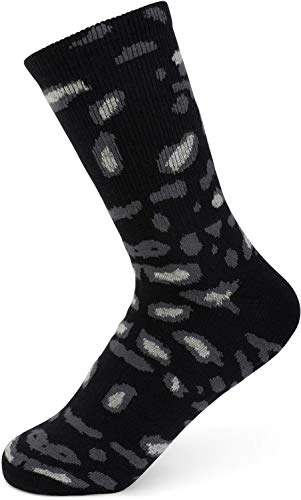 styleBREAKER Damen Socken mit Leo Muster, Größe 35-41 EU / 5-9 US / 4-7 UK, Söckchen Leoparden Animal Print 08030005, Farbe:Schwarz von styleBREAKER