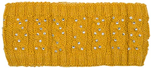styleBREAKER Damen Stirnband mit Zopfmuster und Strass, weiches Fleece Innenfutter, Haarband, Headband 04026001, Farbe:Curry styleBREAKER Damen Stirnband mit Zopfmuster und Strass, weiches Fleece Innenfutter, Haarband, Headband 04026001, Farbe:Curry von styleBREAKER