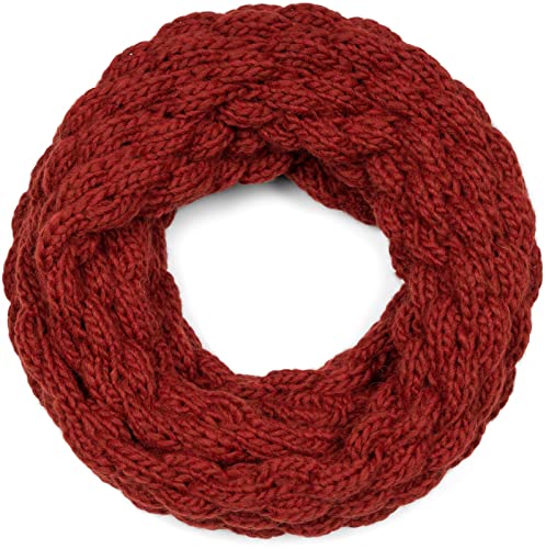 styleBREAKER Damen Strick Loop Schal Einfarbig mit Bubblemuster, warmer Winter Strickschal, Raspberry Pattern Schlauchschal 01018167, Farbe:Cognac styleBREAKER Damen Strick Loop Schal Einfarbig mit Bubblemuster, warmer Winter Strickschal, Raspberry Pattern Schlauchschal 01018167, Farbe:Cognac von styleBREAKER