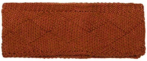 styleBREAKER Damen Strick Stirnband einfarbig mit Rauten Muster, Thermo Fleece Futter, Winter Headband Uni 04026062, Farbe:Cognac von styleBREAKER