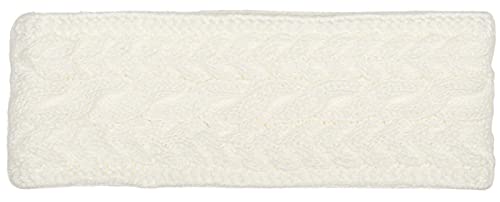 styleBREAKER Damen Strick Stirnband einfarbig mit Zopfmuster, Thermo Fleece Futter, Winter Headband Uni 04026058, Farbe:Creme-Beige von styleBREAKER