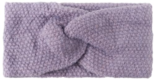 styleBREAKER Damen Strick Stirnband mit Reiskorn Strickmuster und Twist Knoten, warmes Winter Haarband, Headband 04026064, Farbe:Flieder von styleBREAKER