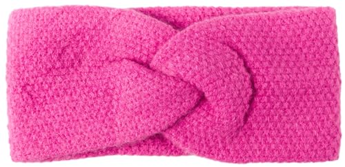 styleBREAKER Damen Strick Stirnband mit Reiskorn Strickmuster und Twist Knoten, warmes Winter Haarband, Headband 04026064, Farbe:Magenta von styleBREAKER