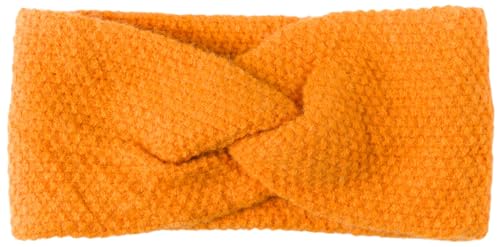 styleBREAKER Damen Strick Stirnband mit Reiskorn Strickmuster und Twist Knoten, warmes Winter Haarband, Headband 04026064, Farbe:Orange von styleBREAKER