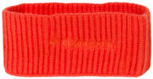 styleBREAKER Damen Strick Stirnband mit Rippenmuster, styleBREAKER Logo Stick, warmes Winter Haarband, Headband 04026068, Farbe:Orange von styleBREAKER