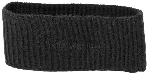 styleBREAKER Damen Strick Stirnband mit Rippenmuster, styleBREAKER Logo Stick, warmes Winter Haarband, Headband 04026068, Farbe:Schwarz von styleBREAKER