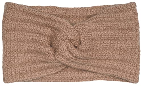 styleBREAKER Damen Strick Stirnband mit Rippstrickmuster und Twist Knoten, Rippmuster, warmes Winter Haarband, Headband 04026059, Farbe:Braun von styleBREAKER