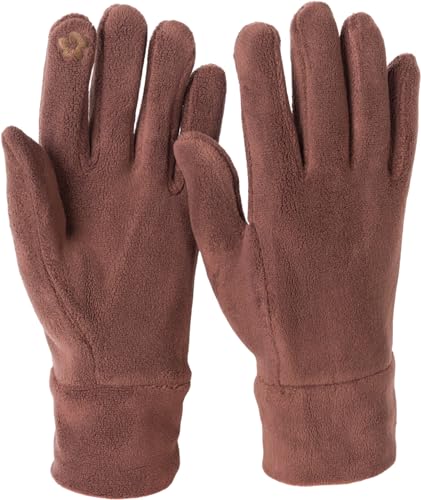 styleBREAKER Damen Touchscreen Fleece Handschuhe Einfarbig, warme Fingerhandschuhe, Winter 09010047, Farbe:Schokobraun styleBREAKER Damen Touchscreen Fleece Handschuhe Einfarbig, warme Fingerhandschuhe, Winter 09010047, Farbe:Schokobraun von styleBREAKER