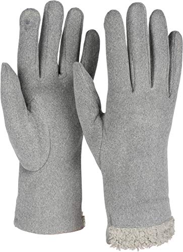 styleBREAKER Damen Touchscreen Handschuhe mit Teddyfell am Saum und Fleece Futter, warme Fingerhandschuhe, Winter 09010034, Farbe:Hellgrau styleBREAKER Damen Touchscreen Handschuhe mit Teddyfell am Saum und Fleece Futter, warme Fingerhandschuhe, Winter 09010034, Farbe:Hellgrau von styleBREAKER
