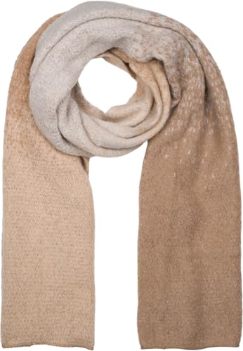 styleBREAKER Damen Web-Schal mit Pixel-Farbverlauf, warmer Winter-Schal im Ombré Look, mehrfarbige Farbübergänge 01017161, Farbe:Beige-Braun von styleBREAKER