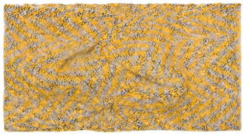 styleBREAKER Damen Webstoff Stirnband mit Zick-Zack Zacken Muster Twist Knoten, warmes Winter Haarband, Headband 04026053, Farbe:Curry-Grau von styleBREAKER