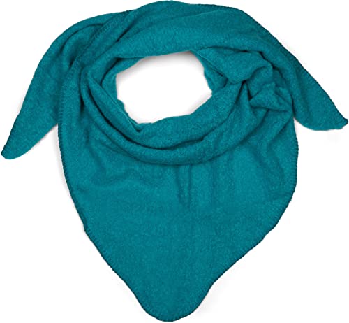 styleBREAKER Damen XXL Strick Dreieck Schal einfarbig leicht meliert, Dreiecktuch, Winter Schal warm weich, Tuch 01017128, Farbe:Aquagrün von styleBREAKER