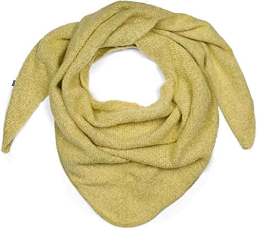 styleBREAKER Damen XXL Strick Dreieck Schal einfarbig leicht meliert, Dreiecktuch, Winter Schal warm weich, Tuch 01017128, Farbe:Limettengrün von styleBREAKER