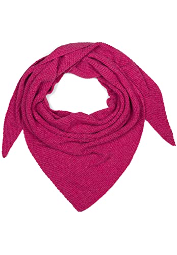 styleBREAKER Damen XXL Strick Dreieck Schal mit Reiskorn Strickmuster in Unifarben, Schal, Leichtes Tuch 01020042, Farbe:Fuchsia von styleBREAKER