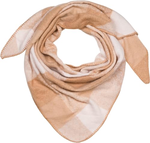 styleBREAKER Damen XXL Web Dreieck Schal mit buntem Karo Muster, Dreiecktuch Kariert, Winter Schal warm weich, Tuch 01020050, Farbe:Hellbraun-Beige styleBREAKER Damen XXL Web Dreieck Schal mit buntem Karo Muster, Dreiecktuch Kariert, Winter Schal warm weich, Tuch 01020050, Farbe:Hellbraun-Beige von styleBREAKER