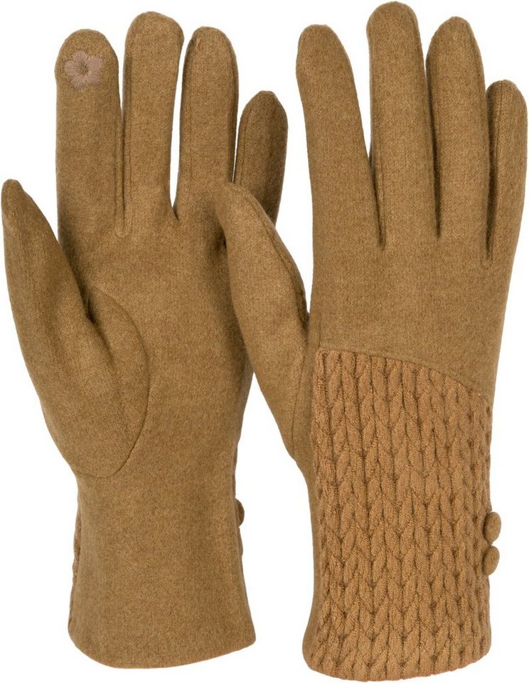 styleBREAKER Fleecehandschuhe Touchscreen Handschuhe Zopfmuster von styleBREAKER