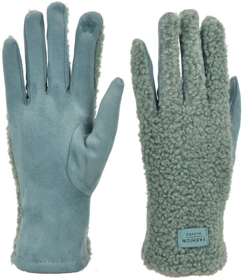 styleBREAKER Fleecehandschuhe Touchscreen Handschuhe mit Teddyplüsch (1-St) von styleBREAKER