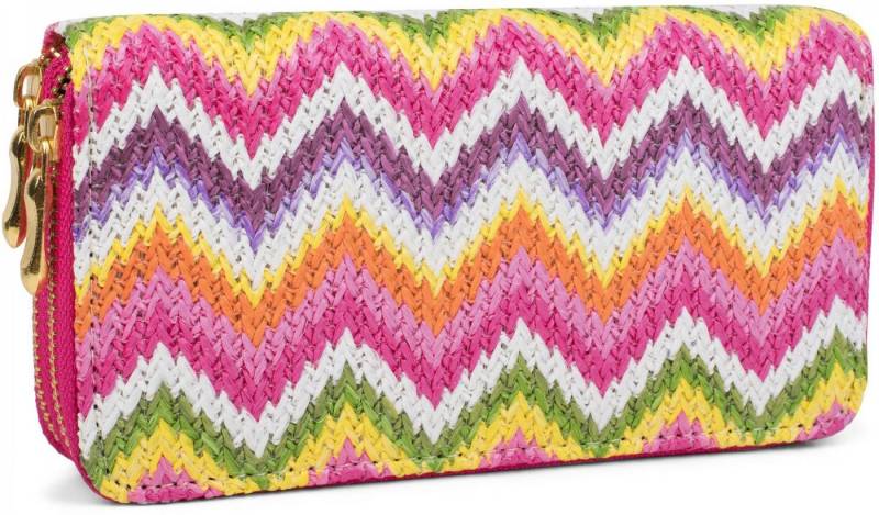 styleBREAKER Geldbörse Geldbörse mit buntem Zick-Zack Muster (1-tlg) von styleBREAKER