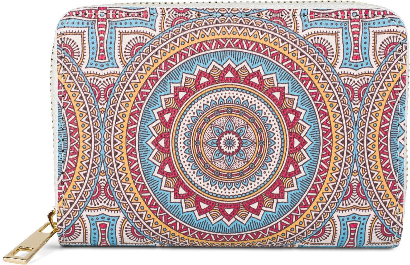 styleBREAKER Geldbörse (1-tlg), Kleine Geldbörse Mandala Ornament Muster von styleBREAKER