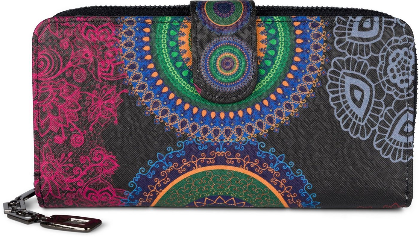 styleBREAKER Geldbörse Geldbörse mit Ethno Blumen und Blüten Muster (1-tlg) von styleBREAKER