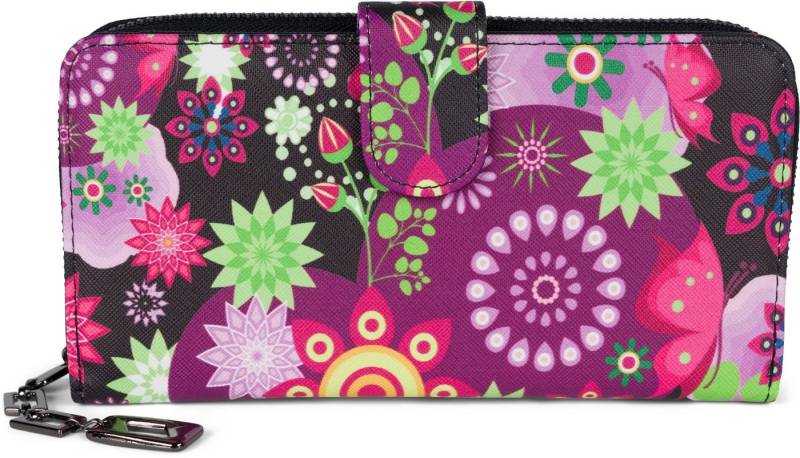 styleBREAKER Geldbörse Geldbörse mit Ethno Blumen und Blüten Muster (1-tlg) von styleBREAKER