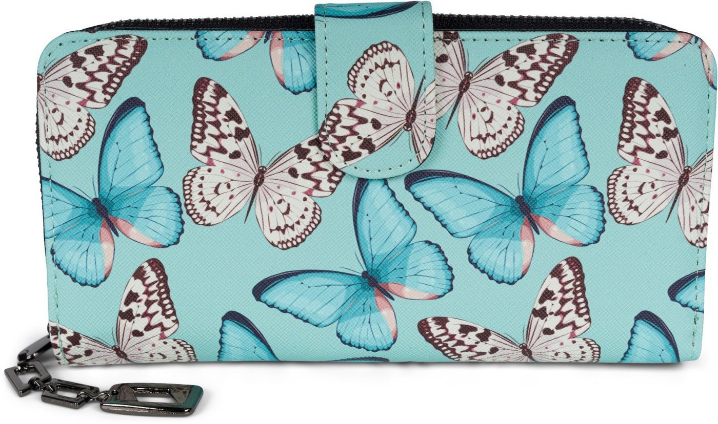 styleBREAKER Geldbörse Geldbörse mit Schmetterling Muster (1-tlg) von styleBREAKER