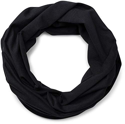styleBREAKER Jersey Multifunktionstuch, Schlauchtuch, Stirnband, Haarband, Kopftuch, Loop Schlauchschal, Unisex 01012037, Farbe:Schwarz von styleBREAKER
