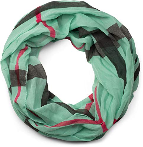 styleBREAKER Karo Muster Loop Schlauchschal, seidig leicht, kariert, Tuch, Damen 01016110, Farbe:Mint styleBREAKER Karo Muster Loop Schlauchschal, seidig leicht, kariert, Tuch, Damen 01016110, Farbe:Mint von styleBREAKER