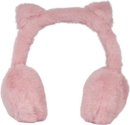 styleBREAKER Kinder Ohrenwärmer aus Plüsch mit Öhrchen, warme kuschlig weiche Winter Ohrenschützer, Earmuffs 04026067, Farbe:Altrose von styleBREAKER