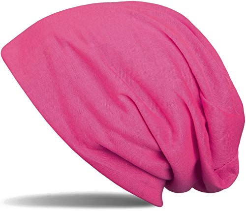 styleBREAKER Klassische Slouch Beanie Mütze, leicht und weich, Longbeanie, Unisex 04024018, Farbe:Neonpink von styleBREAKER