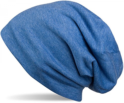 styleBREAKER Unisex Beanie Mütze Einfarbige mit Thermo-Fleece Futter, warme Winter Mütze gefüttert 04024008, Farbe:Blau meliert von styleBREAKER