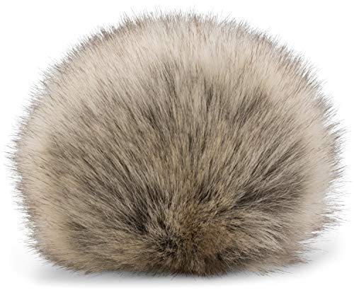 styleBREAKER Kunstfell Bommel für Mützen und Beanies, Fake Fur, Winter Fellbommel 04024161, Farbe:Beige-Grau von styleBREAKER